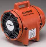 Confined Category Space 16" and 20" Axial Blowers Designed for large confined spaces. Delivers high output for drawing or pushing air. Constructed with durable orange metal housing.