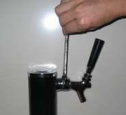 turning counterclockwise. Open the secondary shut-off valve to allow gas to flow into the keg. Allow several minutes for the keg to properly pressurize.