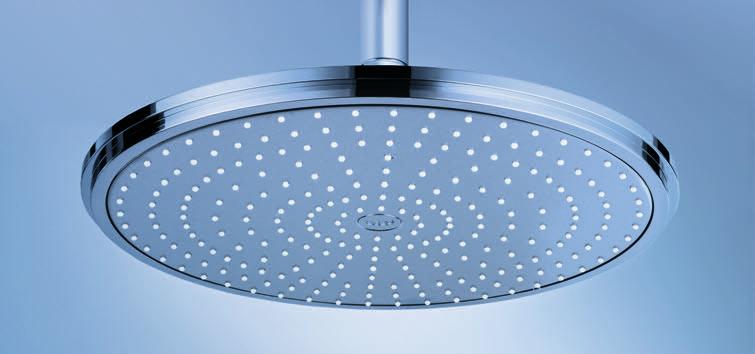 drip.! DropStop GROHE DreamSpray Perfectly matched nozzles for a perfect spray pattern. DropStop technology prevents afterdripping when the shower head is horizontal and the water valve is closed.