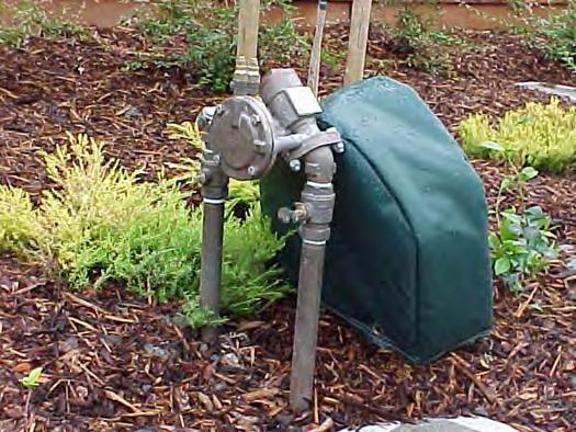 K. Hovnanian Homes Landscape and Irrigation Backflow Preventer A backflow preventer permanently separates the domestic (potable or drinkable) water supply from the irrigation system.