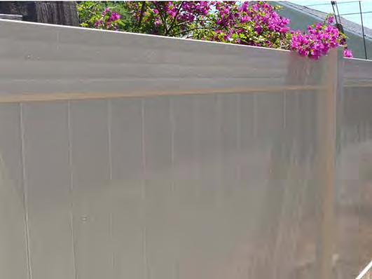 Landscape and Irrigation K. Hovnanian Homes VINYL FENCING The vinyl fencing is resilient and low maintenance, and will maintain its appearance and durability over time.