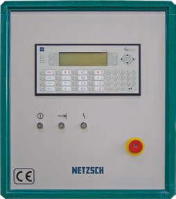 Control and Monitoring Applications NETZSCH BASE Power measurement and -indication of the agitator- and the mixer drives Malfunction lamp set for indication of excess- and/or too low limit values kwh