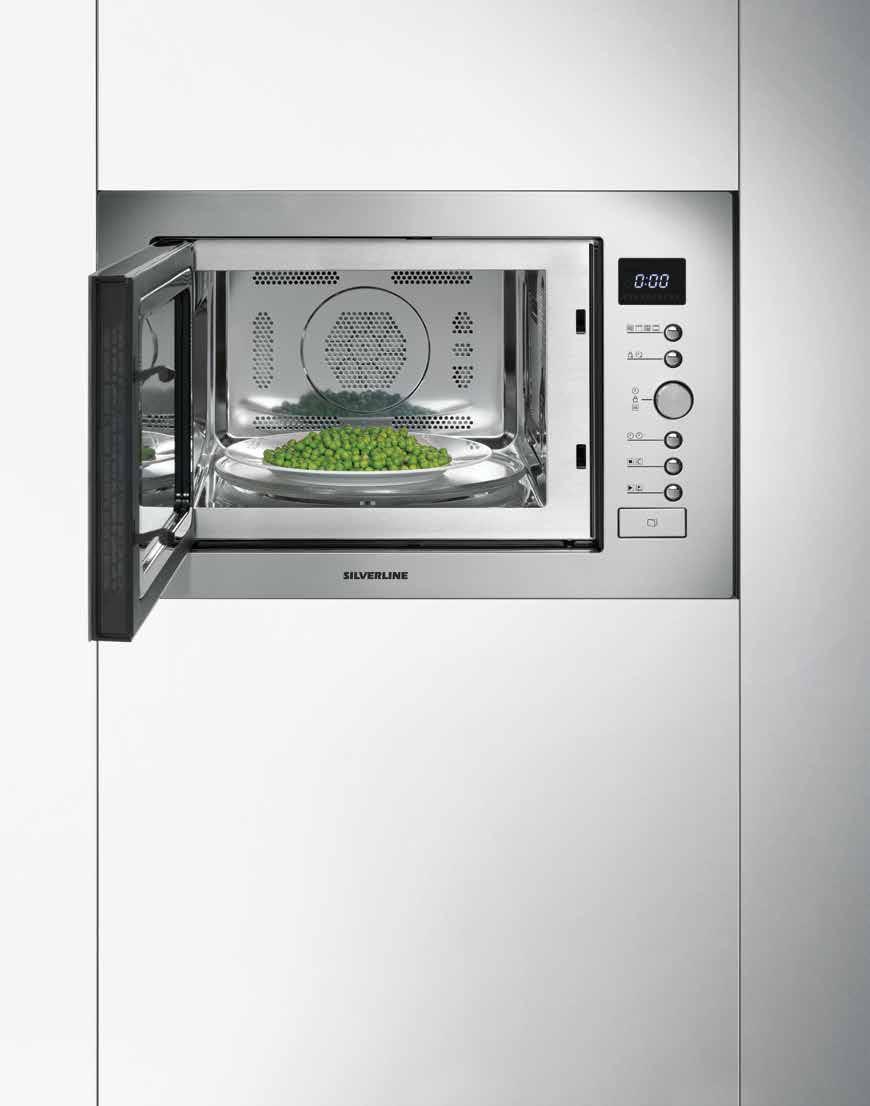 BUILT-IN MICROWAVE OVEN MW9021X01 Built-in Microwave Frameless Oven Microwave + Grill cooking Convection cooking White colour LED display Digital Clock / 95 Minute non-segment digital timer Push Pull