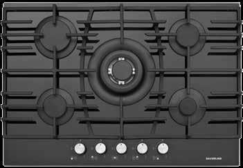 1 xwok 3800W Burner CS5223 Glass Built-in Hob Black Glass built-in hob Cast iron pan supports and burner caps Underknob auto-ignition Front control 1 x