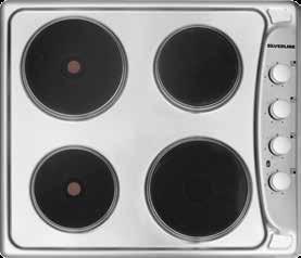 60 cm 2+2 Gas+Electric 1 1750W Burner AS5005X01 Stainless Steel Built-in Hob 4 electric hot plate Side control 1 x Hot plate