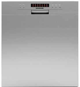 BUILT-IN DISHWASHER A++ D11013X01 Semi-integrated Dishwasher 60 cm SS Control Panel Display 14 place settings 6 Programs A++AA Aquastop Half Load Delay