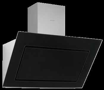 DECORATIVE HOOD 3265 Inox + Black Tempered Glass 60cm / 80 cm / 90 cm / 120 cm Touchscreen 3x1.1W LED light (60cm) 4x1.1W LED light (90cm) 5x1.