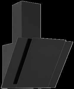 DECORATIVE HOOD 3428 Black + Black Tempered Glass 60 cm / 90 cm Touchscreen Aluminium casette filters (dishwasher