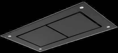 CEILING HOOD 4223 Black Tempered Glass 100 cm / 120 cm LED Screen External