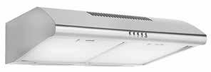 1201 Inox 50cm / 60cm / 70cm / 80cm / 90cm Push button 2 motors Aluminium casette filters (dishwasher safe) 120 mm outlet N-RV system 50 90 INOX 3 450m³/h 450 m³/h