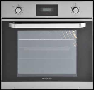 Liter A Energy A BO6007X01 Multifunction Digital Electric Oven 60 cm Front Control panel: inox Black Glass with inox bottom border 2 Control Knobs Digital display and programmer Digital timer