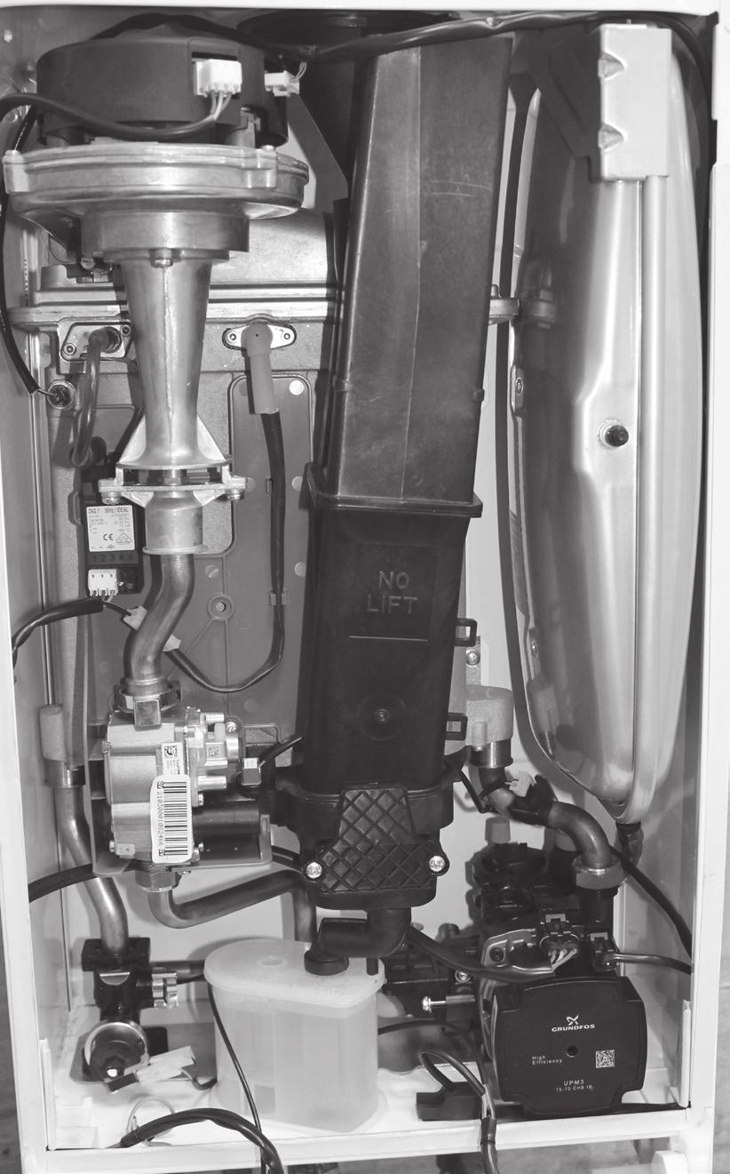 Reassemble in reverse order. 8. Check the operation of the boiler. Refer to Sections 2.23 & 2.24. Straight edge SERVICING 12.5mm 3.15 SPARK GENERATOR REPLACEMENT 1. Refer to Section 3.8. 2. Disconnect the leads from the spark generator 3.