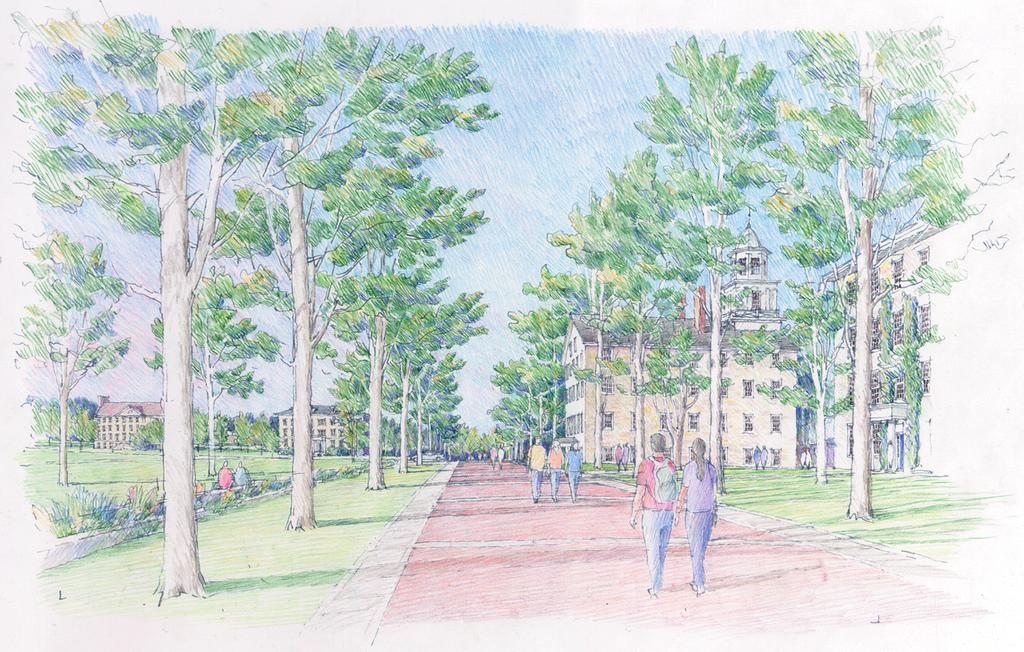 . Proposed Old Chapel Plaza Perspective view of proposed Old Chapel Walk Recommendation #78 in the Strategic Plan is to Convert.