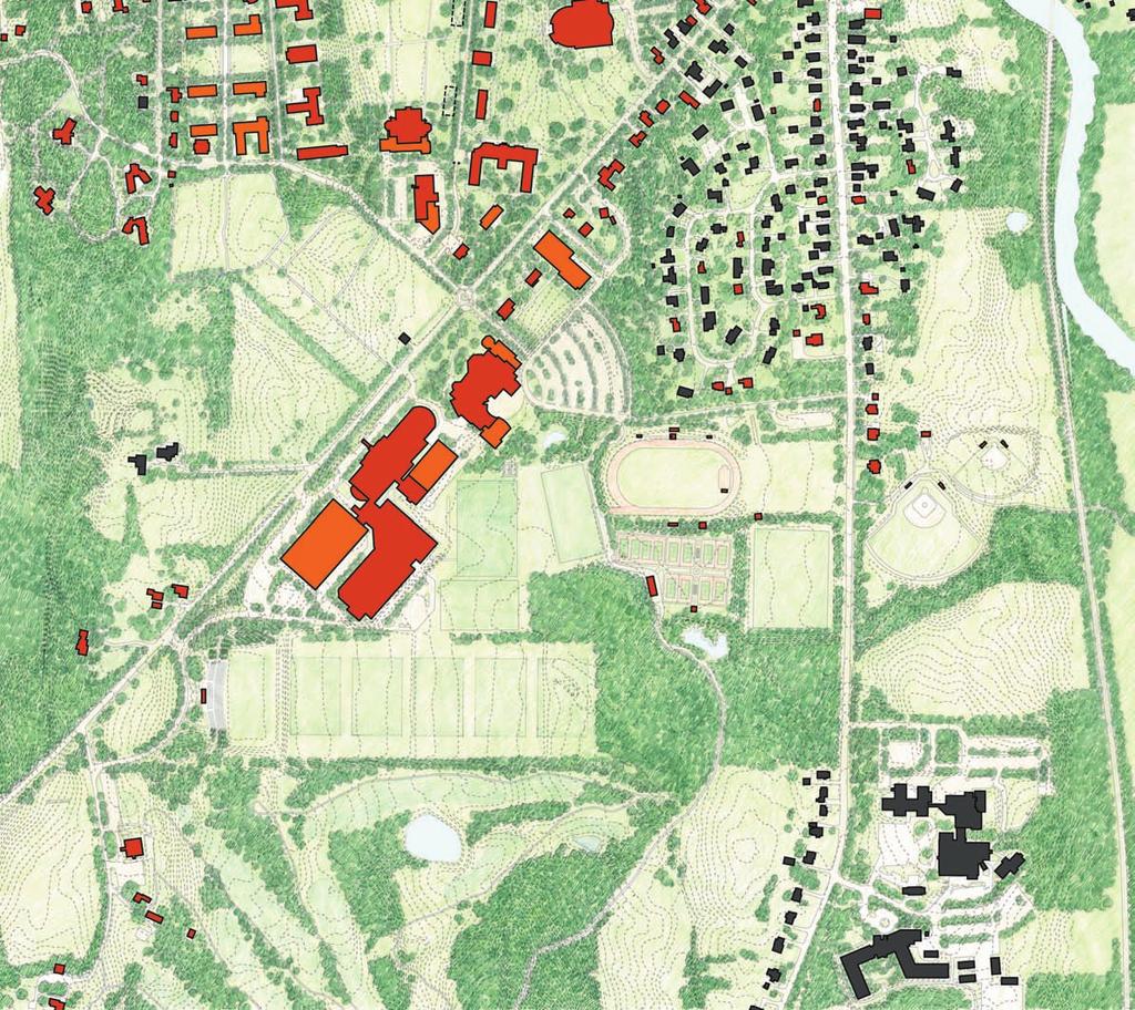 FIGURE Proposed plan of athletics area Athletics Middlebury s athletics campus is extensive and beautiful. Like the academic campus, it enjoys a spectacular relationship to the surrounding landscape.