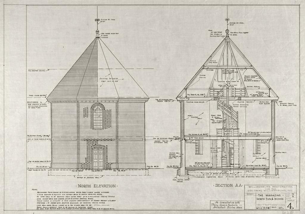 Architectural Drawing of Williamsburg