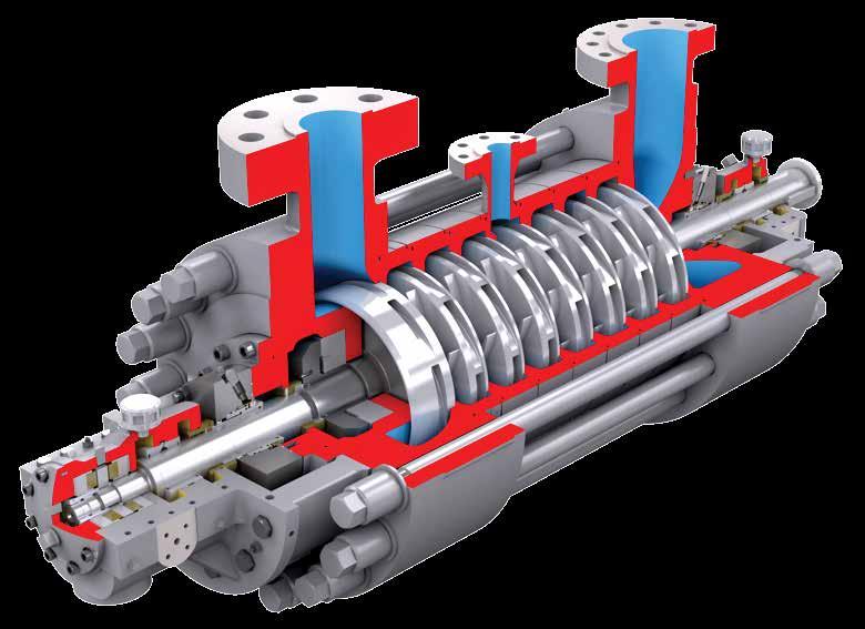 Utility-grade construction The WXH and WXM are radially split, centerline mounted, ring section pumps expressly designed for reliable performance in high cycle services.