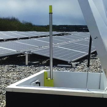 Case Study Project Dyson extension Scope Superior safety roof access to maintain PV panels on the roof of a 250m R&D centre Product Es-Hatches, custom-built, with insulated upstands and covers, plus