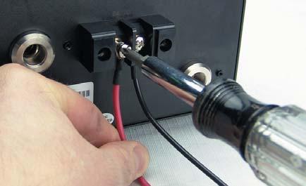 Keep the primary AC power cable unplugged whenever filling or draining coolant. Power on the cooling unit.