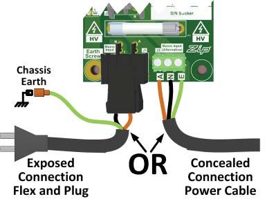 Installation Procedures Continued For a concealed electrical connection, disconnect the pre-fitted flex and plug cable at the PCB connector and discard.