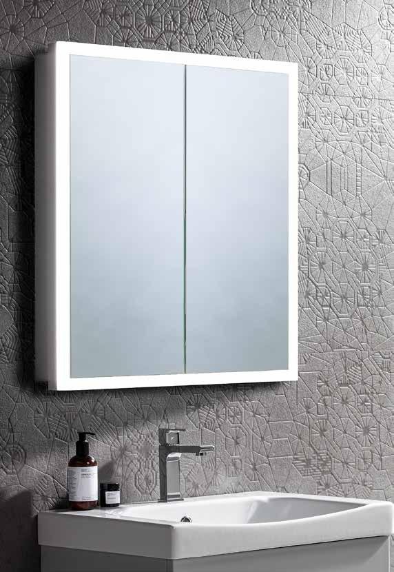 22 22 CABINETS & MIRRORS 1 1 Beautifully manufactured mirrors and cabinets in a wide range of shapes and sizes enable you to keep your bathroom light, bright and clutter free.