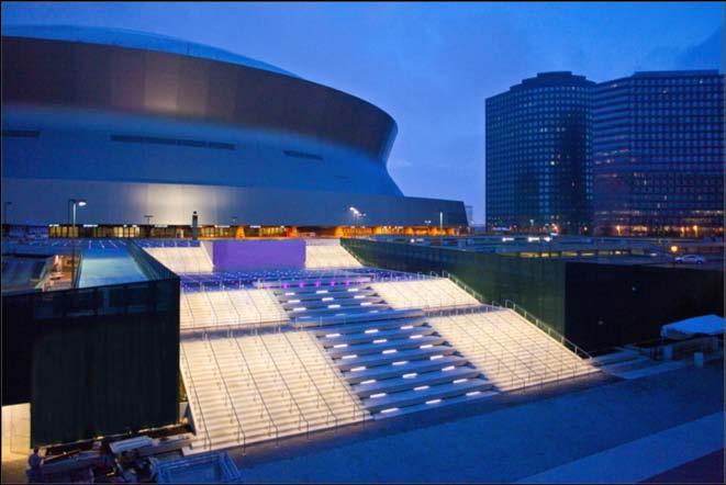 Superdome Enhancements Hardscape Excellence What is the role of Cast Stone?