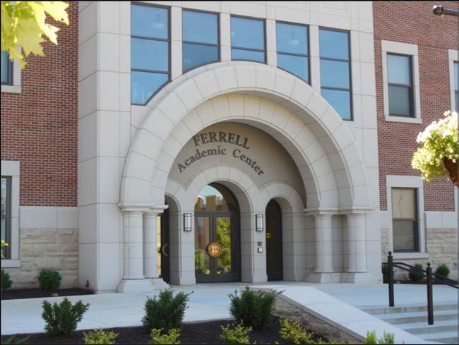 The Ferrell Academic Center is the new four story academic focal