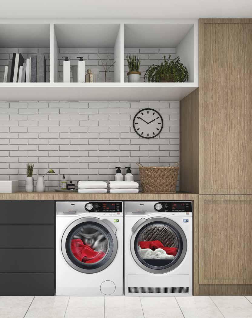 30 AEG - The Fabric Care Collection Accessories 31 LAUNDRY CONSUMABLES & ACCESSORIES Create extra space in your laundry room with this stacking kit,