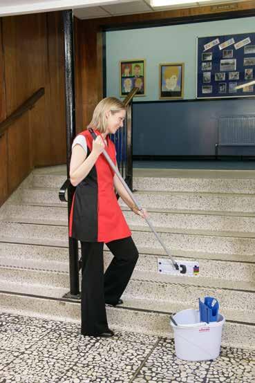 and staircases Safety floors (with SafeMop Pad) In more locations The compact 10. qu.