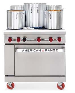PROFESSIONAL 365 RESTAURANT RANGES MAXIMIZE COOKING POTENTIAL PROFESSIONAL (5 open burners) HEAVY DUTY RESTAURANT RANGES Maximize your cooking space with the American Range 365 Series innovative