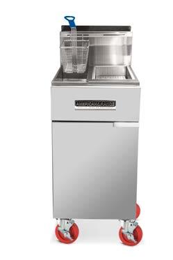 FRYER WITH BUILT IN DUMP STATION Shown With Optional Casters.