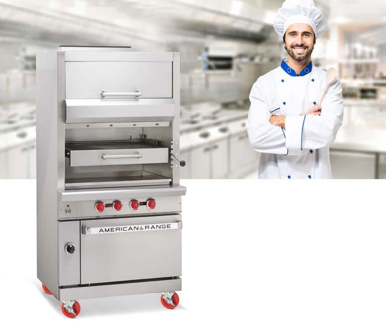 UPRIGHT OVERFIRED INFRARED STEAKHOUSE BROILERS Model AGBU-WO-4 Shown with optional casters. SUPERIOR FEATURES & BENEFITS!