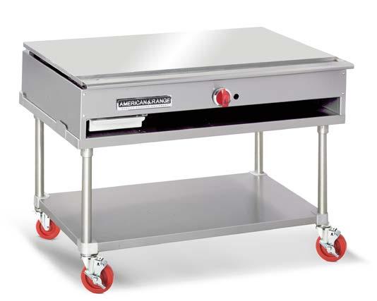 PROFESSIONAL TEPPAN-YAKI Model ARTY-48 Shown with optional stand & Casters.