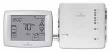 THERMOSTATS EASY INSTALL THERMOSTAT 24 VOLT 12 TOUCHSCREEN UNIVERSAL 4-WIRE THERMOSTAT SOLUTION Systems (Staging, Heat Pump or Heat Pump with Dual Fuel) Using Existing 4 Wires Dual Fuel Heat Pump