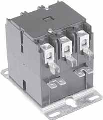 3 POLE DEFINITE PURPOSE (25A THRU 40A) CONTACTORS COOLING / REFRIGERATION 40 Amp with Cover Approximate Overall Dimensions 3 3 /4 x 2 3 /8 x 3 Pressure Connectors line and load sides for #14 thru #4