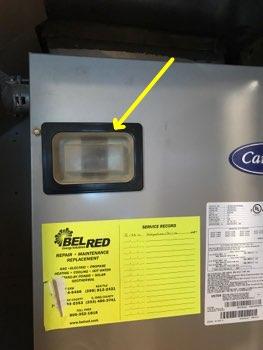 Furnace disconnect is located at the front panel of the