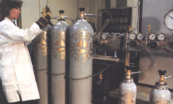 Industrial Gases Compressed gases are supplied to many industrial and research users by a