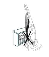 PRECAUTIONARY MEASURES Important: If the suction opening in the unit, the hose or the extension tube become blocked, switch off the vacuum cleaner and remove the blocking substance before