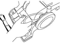 1. Turn the vacuum "Off" and unplug from power supply. 2. With a Phillips #2 screw driver, remove the two screws at the top of the back of the power head. (Fig. 23) 3.