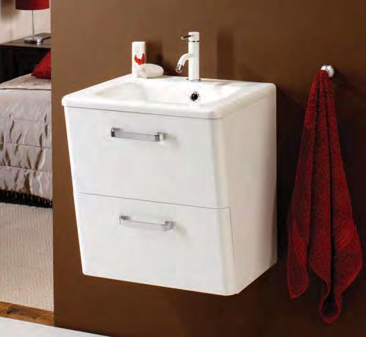 The Palamas range of en suite furniture offers a stylish space saving design with plenty of storage.