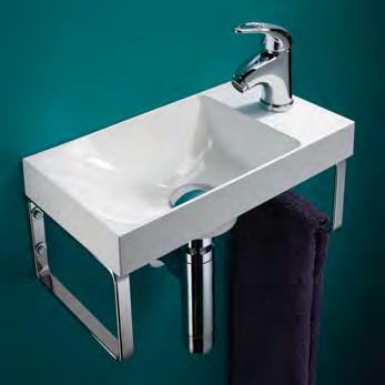 Solo creates a clutter free solution for your compact bathroom or cloakroom.