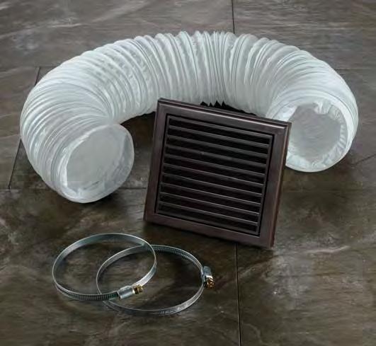VENTILATION / CEILING FANS & ACCESSORY KITS CEILING & WALL FANS ACCESSORY KITS FLEXIBLE ø10cm DUCTING: 3 metres FIXED