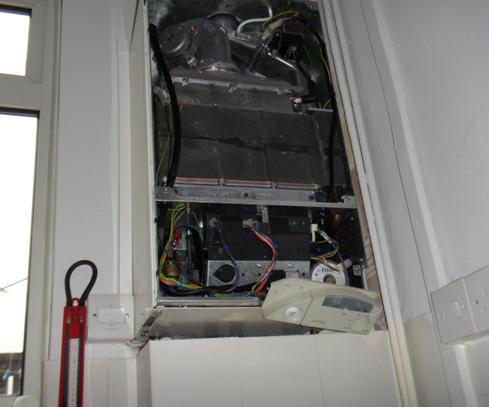 Once reconnected, the cap will be removed and a test will be carried out Heating Heating will be
