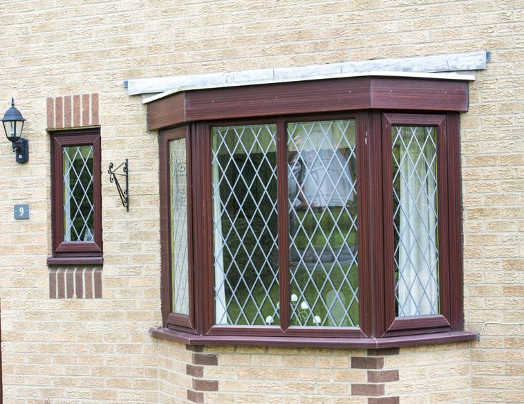 Lead work Your new PVCu windows may incorporate leaded designs.