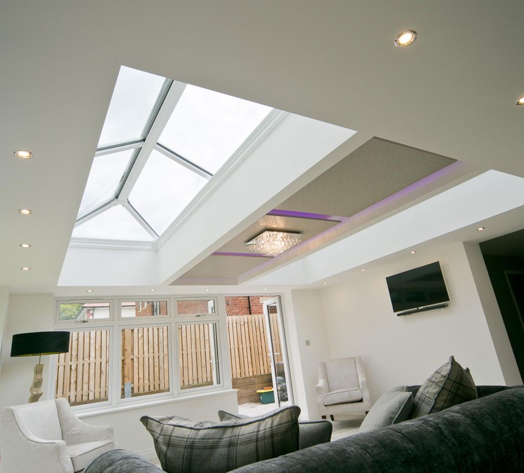 Ultraframe - Ultrasky Ultraframe - Replacement Glass Roofs Glass Replacement Conservatory Roofs Replacement Glass Roofs Flood light in to your home with an Ultrasky rooflight Installed on a new