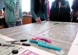 Students participated in mapping and writing exercises on the topics of transportation, uses & activities and a future vision for the site. KEY FINDINGS GETTING TO SCHOOL + HOME.