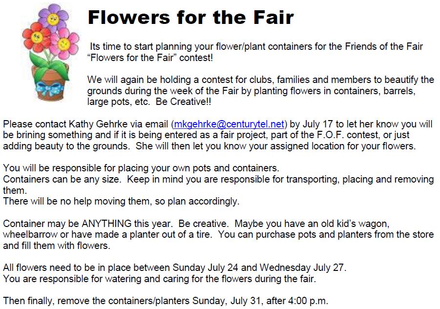Eau Claire County 4-H Clover Leaves Page 14 Flowers for the