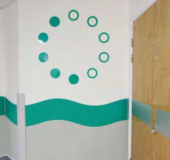 By mixing colours together, simple designs can have great visual impact or even be used as part of a wayfinding