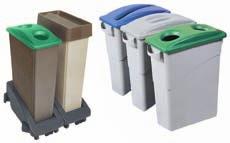 RECYCLING CONTAINERS GLUTTON RECYCLING STATIONS All-plastic construction resistant to corrosion and withstands impacts JB612 GLUTTON STATIONS Two Glutton containers, four Slim Jim containers, one