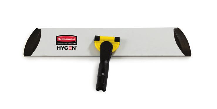 ightweight aluminum construction is safe for MRI rooms Replaceable hook-and-loop strips attach all Rubbermaid HYGEN Microfiber Damp and Dust Mops Rounded plastic end caps help protect walls and