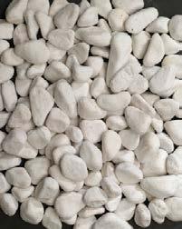 Glass Natural River Rock White Tumbled Marble